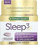 30-Ct Nature's Bounty Melatonin Tri-Layered Time Release Tablets $3.90