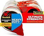 Scotch Heavy Duty Packing Tape 4 Tape Rolls with 4 Dispensers $17