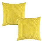 2-Pack 18" x 18" Mainstays Corduroy Pillow Cover (Mustard) $2.14