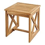 Hampton Bay 18 in. Natural brown Outdoor Side Table $35 and more