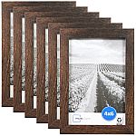6-Count 4" x 6" Mainstays Linear Brown Photo Frames $8
