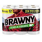 6 Double Rolls Brawny Tear-A-Square Paper Towels $9.39