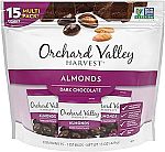 15-Pk Orchard Valley Harvest Dark Chocolate Almonds 1-Oz Bags $9