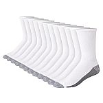 12-Pack Hanes Men's Max Cushioned Crew Socks $14.98