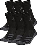 6-Pair adidas Kids' Cushioned Angle Stripe Crew Socks $6.97