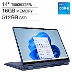 Lenovo Flex 5i 14" Touchscreen 2-in-1 Laptop: i5-1335U, 16GB RAM, 512 SSD $449.99