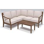 Hampton Bay Woodford Eucalyptus Outdoor Loveseat w/Cushions $99.75 and more