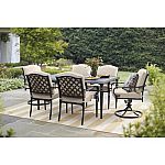 6-Pack Hampton Bay Laurel Oaks Brown Steel Outdoor Dining Chairs $249.50