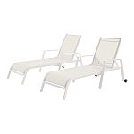 2-Pack Home Decorators Collection Chaise Patio Lounge Chairs w/ Wheels $62.25