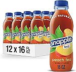 12-Pack 16 Oz Snapple Zero Sugar Peach Tea $8.53
