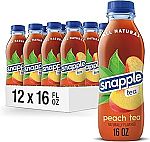 12-Pack 16 Oz Snapple Zero Sugar Peach Tea $9.41