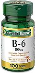 2 x 100ct Nature's Bounty Vitamin B6 100mg $5.30 and more