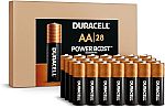 28-Ct Duracell Coppertop AA Batteries $15