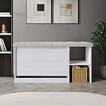 Castle Place Upholstered 41"L x 22" H Bench with Shoe Storage $77