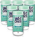 6-Pack 40-Ct Wet Ones Hand and Face Wipes $13