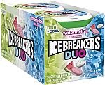 16 Counts ICE BREAKERS Duo Fruit Plus Cool Watermelon Sugar Free Breath Mints Tins 1.3 oz $16.68