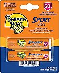 Banana Boat Sport Ultra SPF 50 Lip Sunscreen Twin Pack $3.63