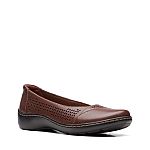 Clarks Women's Cora Iris Brown Leather Casual Flats Shoes $34 and more