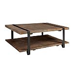 48" Modesto Solid Wood and Metal Coffee Table Brown $104.99