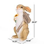 28.25" Noble House Helmville Rabbit Outdoor Patio Garden Statue $37