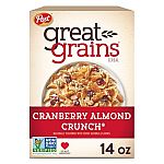 14-Oz Great Grains Cranberry Almond Crunch Cereal $3