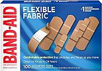 100-Count Band-Aid Flexible Fabric Adhesive Bandages (Assorted Sizes) $5.53