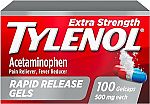 100-Count Tylenol Extra Strength Acetaminophen Rapid Release Gels $8.70