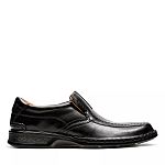 Clarks Mens Escalade Step Black Leather Casual Shoes $39.99 and more