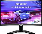 GIGABYTE G27QC A 27" 165Hz 1440P Curved Gaming Monitor $199.99