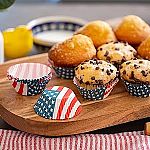 50-Count Chef Craft Paper Patterned Cupcake Liners (Flag) $2.79
