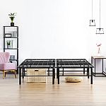 PrimaSleep 14" Foldable Metal Platform Bed Frame: King $35 