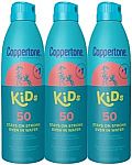 3-pack 5.5 Oz Coppertone Kids Sunscreen Spray SPF 50 $14.39 and more