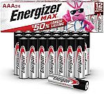 24 Count Energizer Max AAA Max Alkaline Battery $9.58