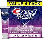 4-pack Crest 3D Teeth Whitening Toothpaste 3.7 oz $9.99