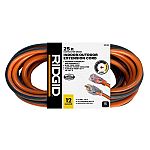 25 ft. RIDGID 12/3 Heavy Duty Extension Cord $25 or Less