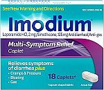 18 Count Imodium Multi-Symptom Caplets for Diarrhea Relief with Gas, Bloating & Cramps $5.40