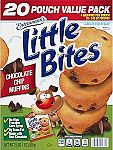 20 Pouches Entenmann's Little Bites Chocolate Chip Muffins $10.40