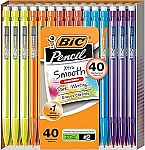 40-Count BIC Xtra-Smooth Mechanical Pencils with Erasers 0.7mm $4.35