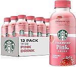 12-packs Starbucks Pink Drink, Strawberry Acai with Coconut Milk, 14oz Bottles $26