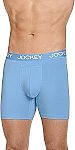 Jockey Men's Underwear Sport Silver Cotton Stretch 6" Boxer Brief $4