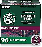 96-Count Starbucks K-Cup Coffee Pods, French Roast $21 and more