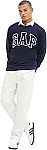 GAP Men's Logo Fleece Crew Sweatshirt $11