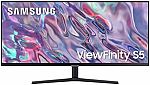 SAMSUNG 34" ViewFinity S50GC Ultrawide QHD Monitor $219.99