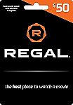$50 Regal Entertainment Gift Card $40