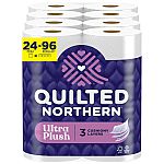 24-Count Quilted Northern Ultra Plush 3-Ply Toilet Paper Mega Rolls $17.94