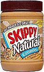 Skippy Natural Peanut Butter, Creamy, 26.5 oz $3.40