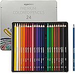 24-Ct Amazon Basics Premium Colored Pencils $2.84