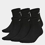 adidas men Athletic Cushioned Quarter Socks 6 Pairs $8.40 + Free Shipping