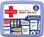 80-Piece Band-Aid Travel Ready Portable Emergency First Aid Kit $4.93