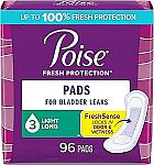 96-Ct Poise Incontinence Pads & Postpartum Incontinence Pads $11